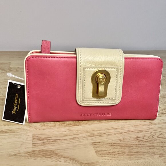 NWT Vintage Juicy Couture Leather Wallet Pink - Picture 1 of 8